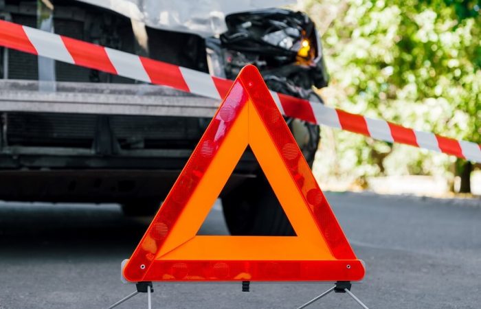 vehicle breakdown triangle accident