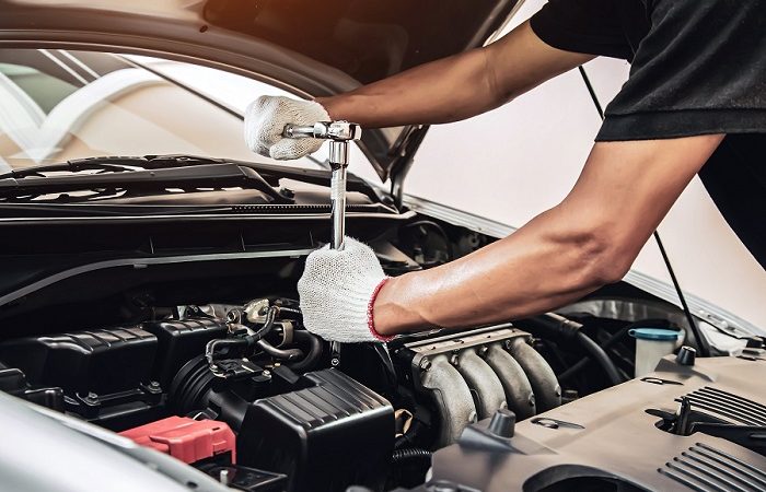 mechanic doing car tuning