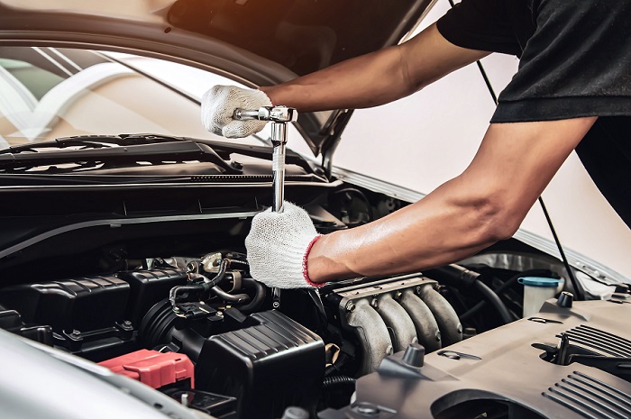 mechanic doing car tuning