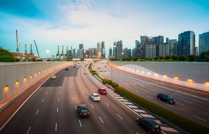 Cars on Singapore Highway