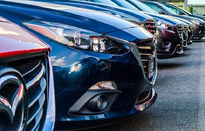 line of new cars