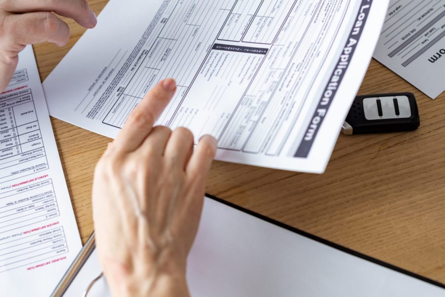 client applying for a car loan