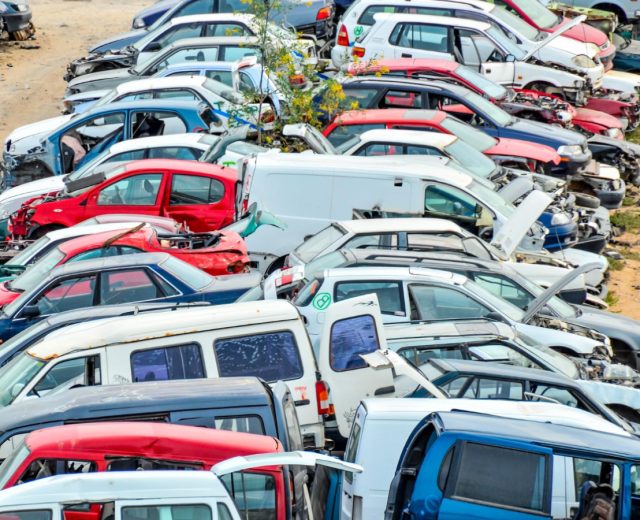 Line of cars for scrap car Singapore